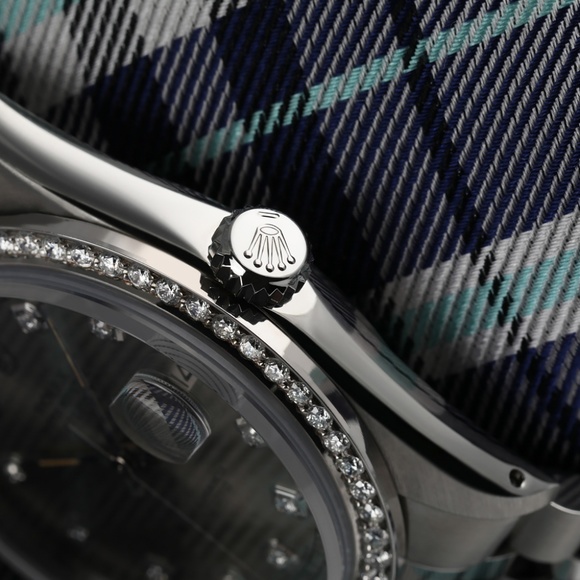 Rolex 36mm Stainless Steel Diamond Bezel Grey Dial main image 5